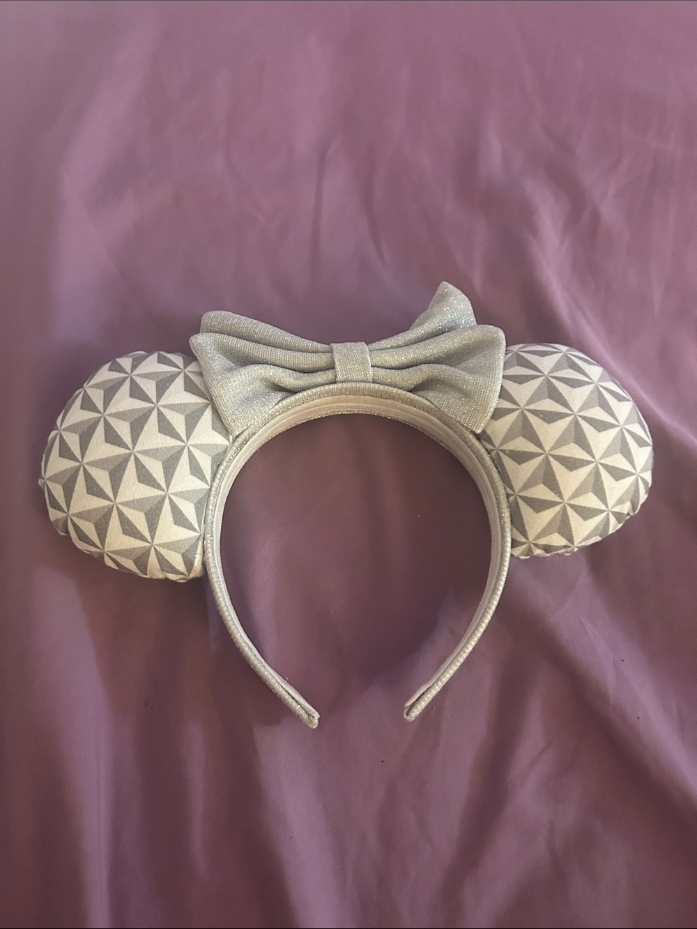 Sparkle Silver Bow Women Ear Headband